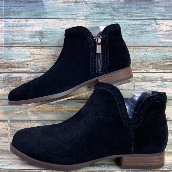Koolaburra By Ugg Cheyanne Ankle Boot Womens 7M Black Suede Zip Low Block Heel - Picture 2 of 11